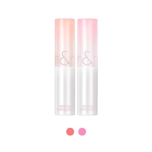 rom&nd GLASTING MELTING BALM 08 CORALIA - Hydrating Lip Gloss Balm for Juicy, Plump, & Vivid Coral Shine