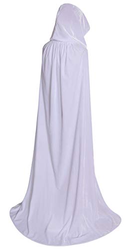 Txian Cape de Velours Cagoule Pleine Longueur Halloween Costumes de Cape Fantaisie de Noël 59 "