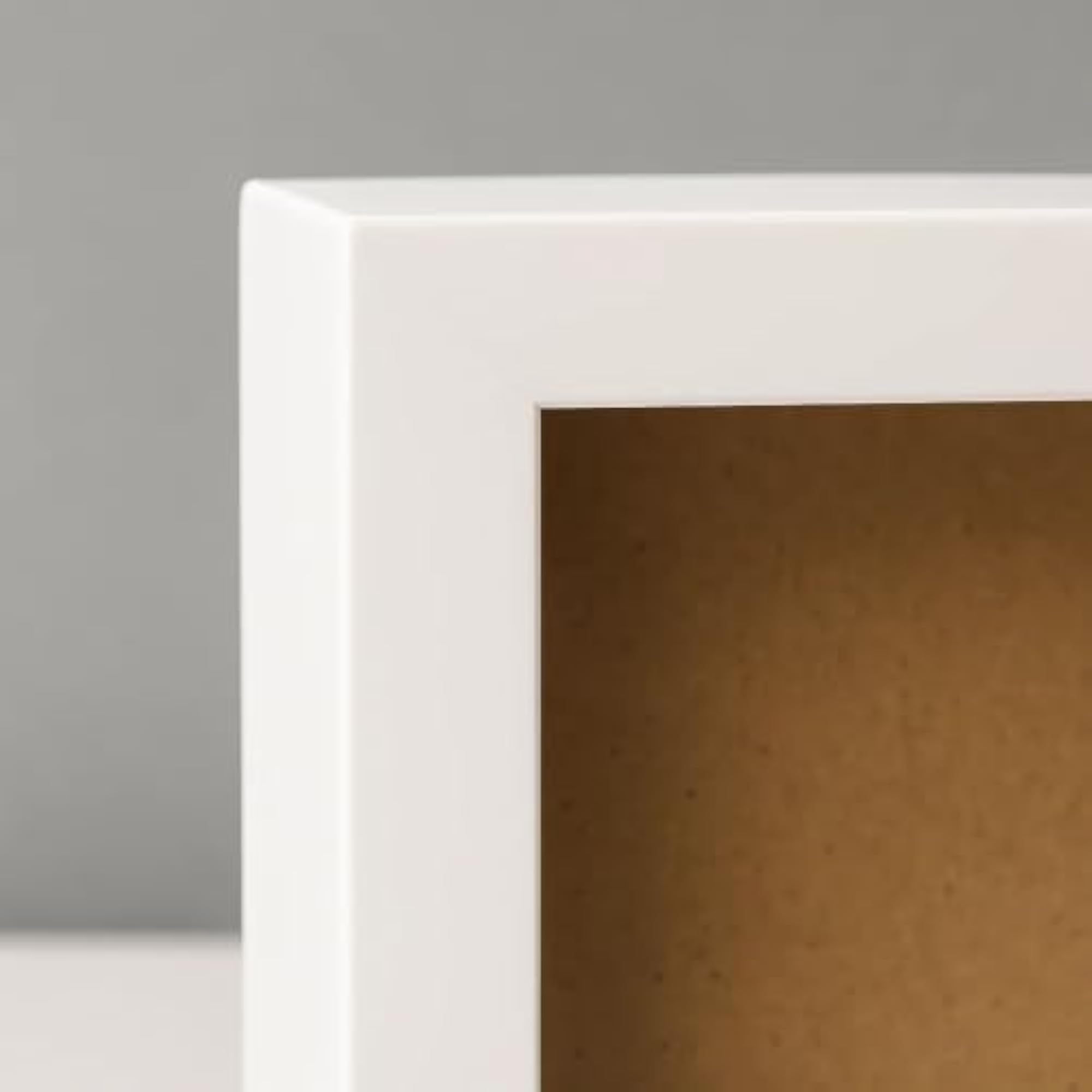 Shadow Box Frame, White, Deep Display Case with Glass Front