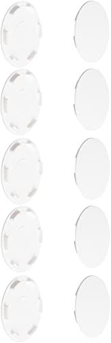 cyclingcolors 10 x Cover Caps Plastic Blind Hole Stopper Blanking Plug Cover Furniture Diameter 35 mm White RAL 9010