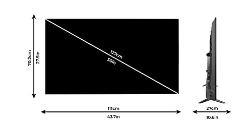 Image of Croma 127 cm (50 Inches) 4K Ultra HD Smart LED TV CREL050USA024601 (Black) (2022 Model)