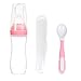 Set di posate per bambini, cucchiaio per bambini, cucchiaio per posate con bordo seghettato, biberon con cucchiaio da 120 ml, Baby Food Dispenser Cucchiaio, Adatto per l'alimentazione dei bambini
