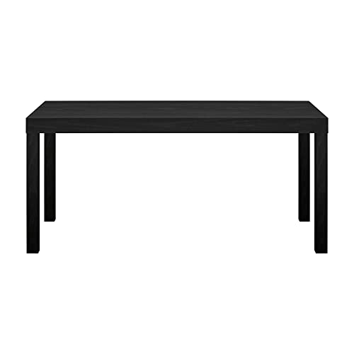 Black, Coffee Table : DHP Parsons Modern Coffee Table, Black Wood Grain