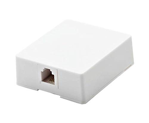 Surface Mount Telephone Jack - White