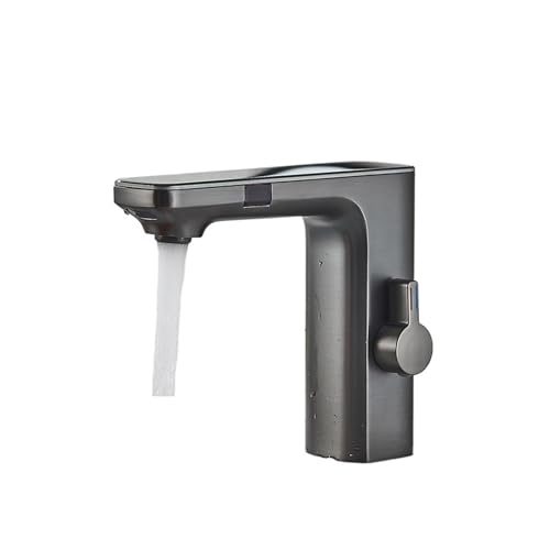 Robinet de cuisine à capteur intelligent mitigeur gris eau chaude froide CXYWBD