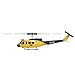 DrivesX RC ERA C032 UH-1 Huey RC Helicopter Toys for Adults, 1/48 Scale 2.4G 6CH Stabilized Aircraft 6-Axis Gyro Brushless Flybarless Helicopter for Adults Beginner - Yellow & Blue/2 Battery
