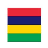 Calcomanía de la bandera nacional de Mauricio, calcomanías artísticas de pared de Mauricio, murales de vinilo para garaje, restaurante, cafetería, hotel, decoración del hogar, 22 pulgadas