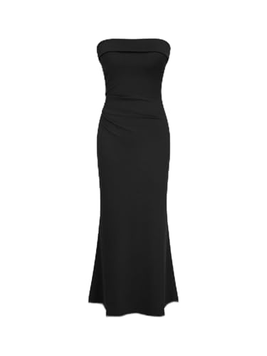 CIDER Womens Tube Dress Summer Maxi Strapless Bodycon Long Cocktail Party  Club Dresses Black at Amazon Women's Clothing store