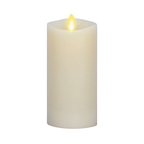 Matchless Candle Co. Vela LED sin Llama con Llama en Movimiento, Parte Superior derretida, Acabado Suave, Cera Real, Aroma a Miel de Vainilla, Funciona con Pilas, Temporizador, Marfil (3,0" x 6,5") Cover