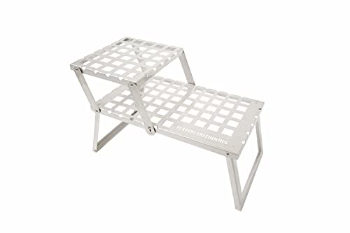 Viator Outdoors Campfire Grill Grate For Camping Cooking – Heavy Duty Food Grade Stainless Steel Over Fire Pit Grill – Foldable Griddle For Bbq, Cooking, Heating – Portable Carry Bag Included #TOP1