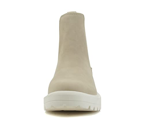 Image of Soda Pilot ~ Women Lug Sole Low Heel Chelsea Fashion Ankle Bootie w /Double Elastic Gore