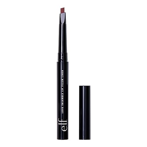 e.l.f. Love Triangle Lip Filler Liner, 2-in-1 Lippenkonturenstift Zum Modellieren Und Füllen, Langanhaltende, Intensive Farbe, Vegan & Tierversuchsfrei, Plum, 0,7 g