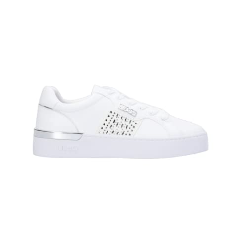 Sneaker Silvia 85 Liu Jo, basket basse blanche femme en éco-cuir