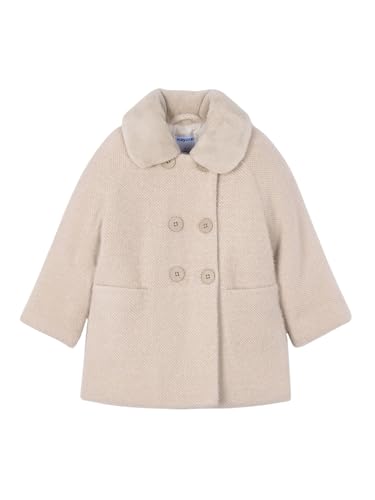Mayoral Knitted Fur Coat for Girls Sand