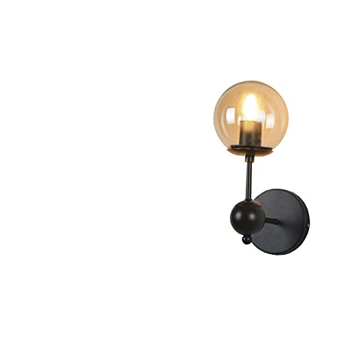 Lampe escaliers design vintage et applique murale moderne noire en verre pour ambiance feutrée