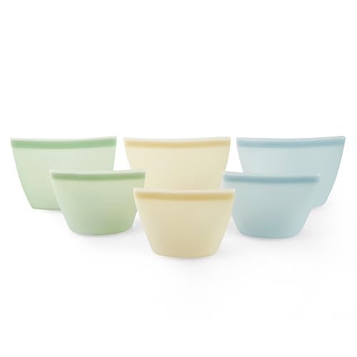 6 Pack Reusable Silicone Food Storage Bags, Emptycolor Reusable Ziplock Bags, Leakproof Freezer Bag for Sandwich, Snack, Dishwasher Safe, BPA Free - Image 10