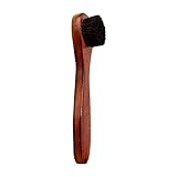 Cepillo práctico: cepillo brillante de crin / cerdas de cerdo con mango de madera, funciona bien para limpiar o pulir, diseño cómodo para un uso prolongado, práctico pincel limpio para zapatos y bolsos.