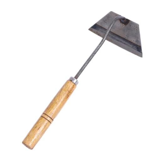 Michear Weeding Puller Garden Hoe Hand Tool,Stainless Steel Hand Hoe with Wood Handle Multipurpose Transplanting,Loose Soil Tool,Pulling Tool,Planting Vegetables Farm Tool (Trapezium hoe #A)