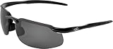 Bullhead Safety Swordfish Safety Glasses with Tinted Anti Fog Lenses, ANSI Z87+, Polycarbonate Protective Eyewear with Anti-Scratch Coating and UV Light Protection, Smoke Lenses, Crystal Black Frame