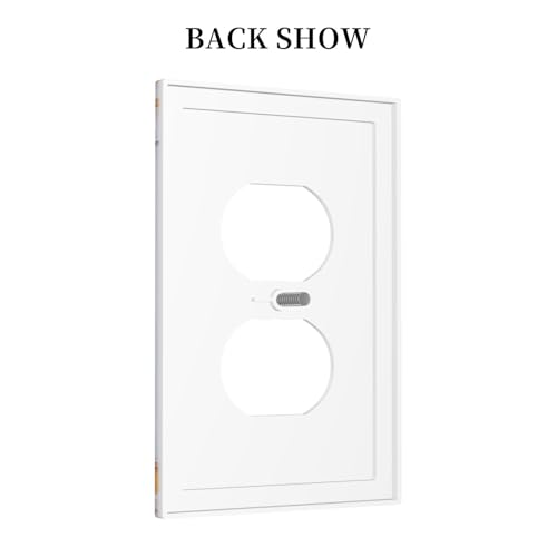 Decorative Outlet Covers Modern Ink Blue Green Marble Texure 1 Gang Duplex Light Switch Cover Plate Unique Wall Plate Electrical Switch Plate Covers for Kitchen Bathroom Home Decor