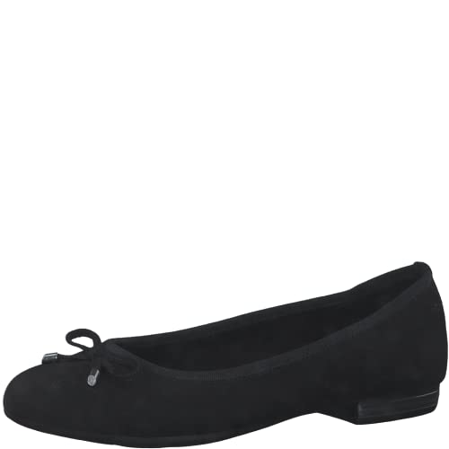 MARCO TOZZI Damen Ballerinas mit Schleife Vegan, Schwarz (Schwarz), 40 EU