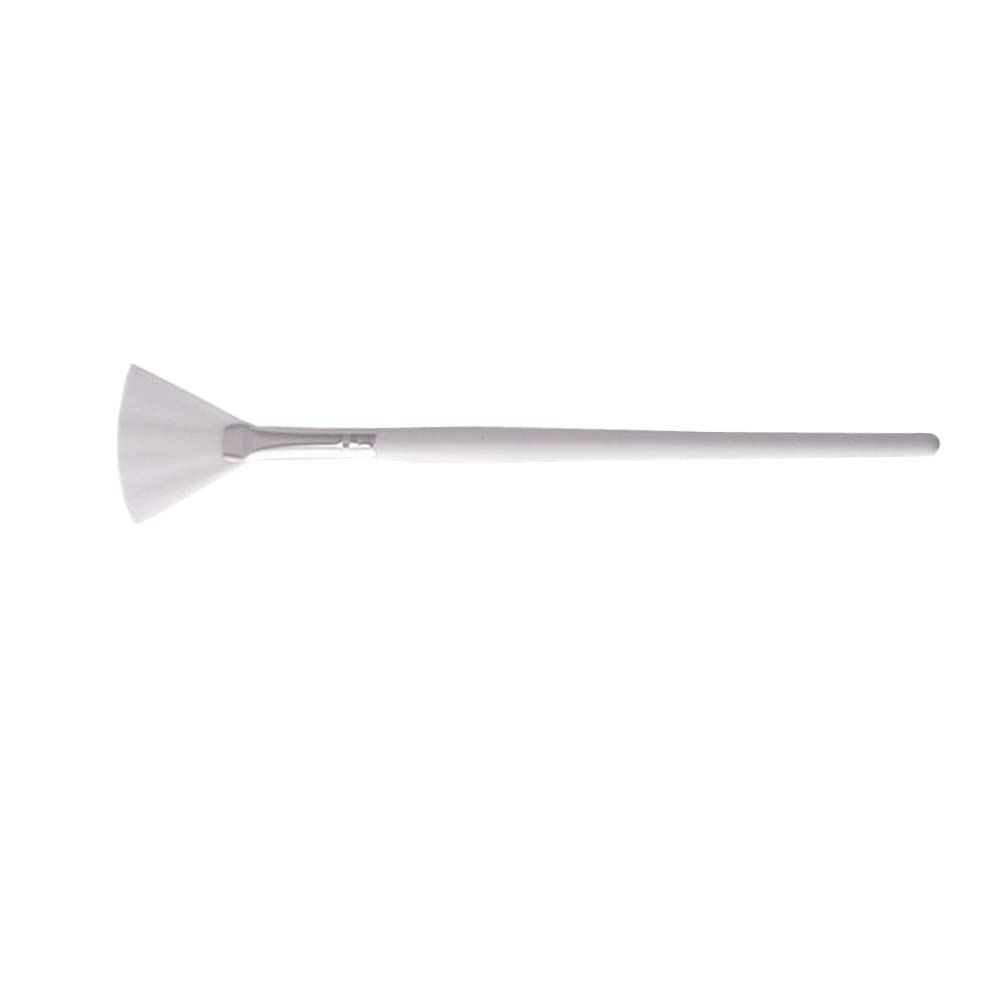 SOLUSTRE Makeup white makeup fan makeup brush DIY Face Brush with wood handle facial brush for Fan Shape mask for facials facial essence fruit acid skin care brush