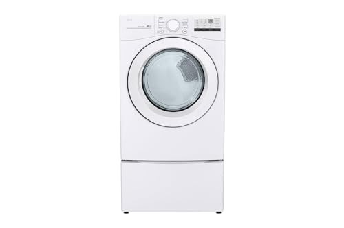 LG 7.4 Cu. Ft. Vented Stackable Electric Dryer in White with Sensor Dry - Thumbnail 3