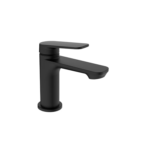 BELZ Grifo Lavabo, Grifo de Baño Monomando para Lavabo, Grifo Mezclador de Latón Sólido, Ahorrador de Agua y Duradero, Negro