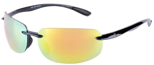 'Lovin Maui' Casual Wrap Unisex Polarized Sunglasses - Lightweight TR90 Frames (Solar Orange)