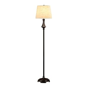 Indoor Vloerlamp voor woonkamer, traditionele staande lamp met stof lampenkap, hoge poollamp voor studie, kantoor Home…