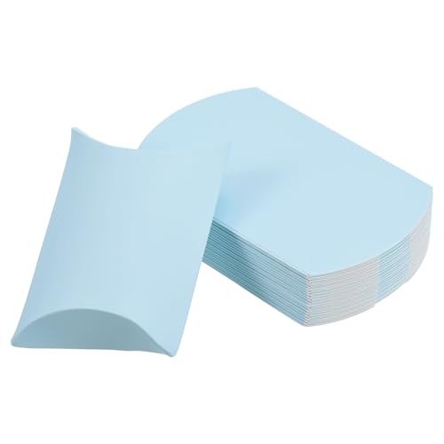 Boîtes à oreillers en papier bleu clair boîtes cadeaux mariage et boîtes dragées PATIKIL x100