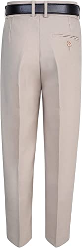 S.H. Churchill & Co. Boy's Comfort Waist Dress Pants and Belt - Khaki, 182