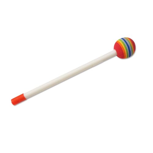 2 piezas de baquetas para niños, baquetas de plástico en forma de paleta arcoíris para percusión manual, accesorios para instrumentos musicales miniatura 1