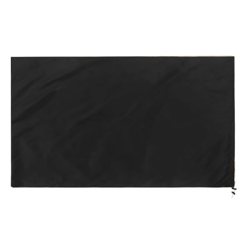 Sisinkal Sac à déchiqueteuse de bois 61 x 122 cm en polyester robuste avec double serrure à corde pour déchiqueteuse de déchets de jardin, machine de collecte de poussière d'extérieur noir