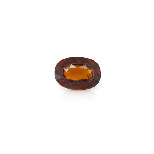 Hessonite africaine gemme ovale facettée de 9,55 cts pour création de bijoux
