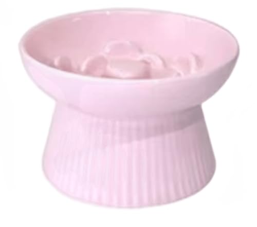 陶器製早食い防止皿 早食い防止 食器 犬 食べやすい セラミック食器 散らばりにくい 犬 フードボウル 陶器 台付 高さがある 倒れない 犬 御飯皿 ねこ いぬ エサ入れ 器 犬 早食い防止 子犬子猫用 犬 水飲み皿 スタンド付き 滑り止め 洗いやすい 電