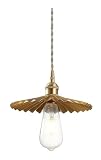 KLXSIVU Lámpara de Techo Colgante LED de Estilo Industrial Vintage para restaurantes, Color Cobre Dorado, Compatible con Islas de Cocina, comedores y Salas de Estar. Casquillo E27.
