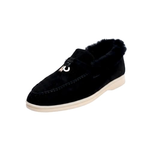 Image of Women's Summer Charms Suede Loafers - Premium Sheepskin Unlined Upper,Classic or Styles with Metal Detail for Casual, Office, Travel & All Day Wear