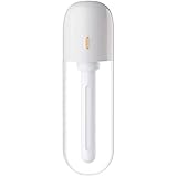 SUNWOOX Portable Small Travel USB Humidifier 2 Mist Modes,18dB Quiet Ultrasonic,Auto Shut Off,Replaceable Tank,Cool Mist Humidifier for Travel/Bedroom/Desktop/Car/Plants/Baby Room Etc.（White）