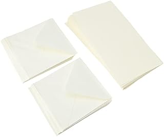 docrafts Cards/Envelopes, 4 x 4-inch 300gsm-Cream (Pack of 25), Canvas, Cream, One Size