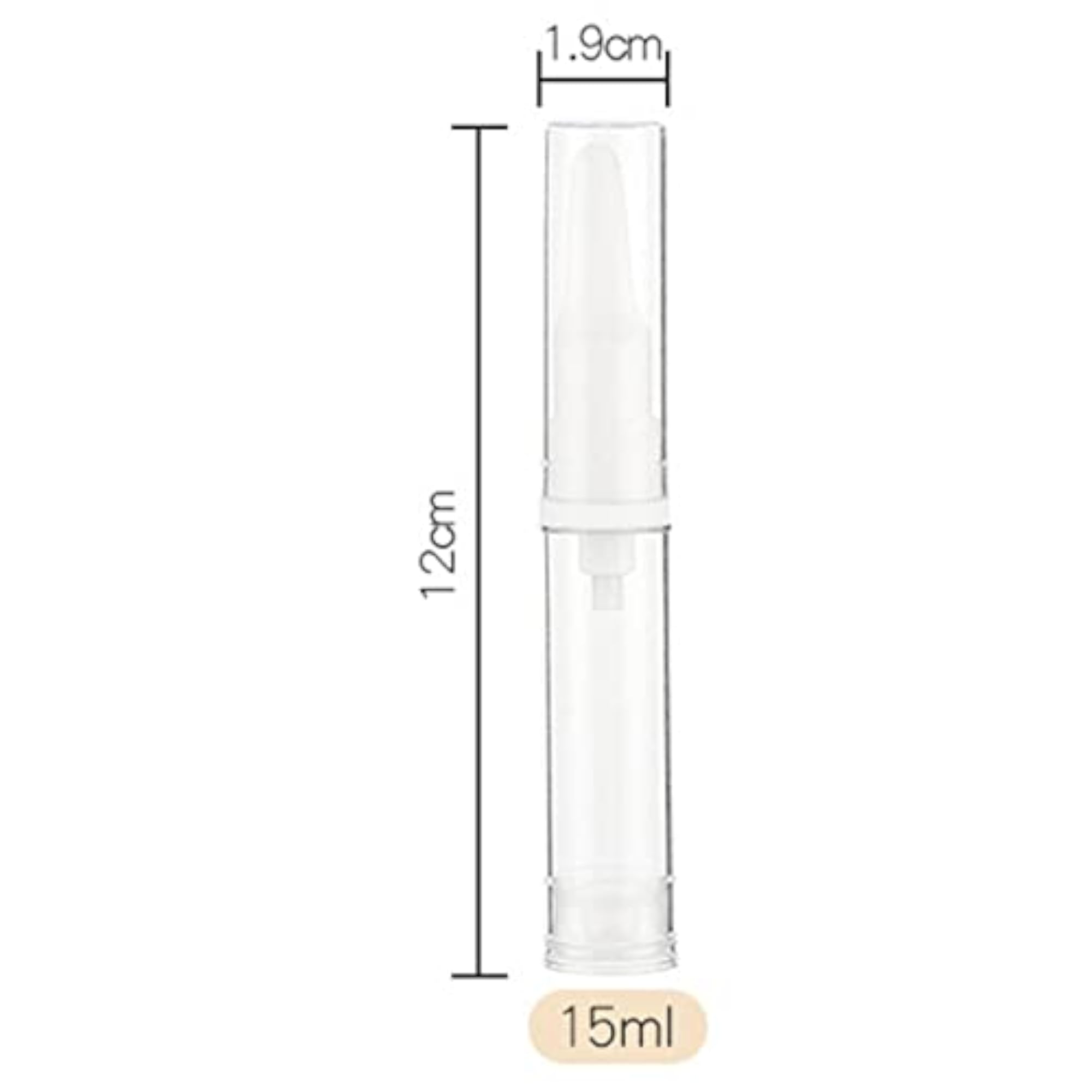 2x2x Travel Press Pump Bottles, 15ml