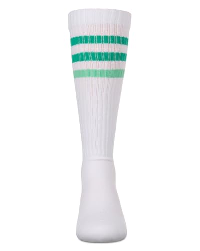 MeMoi Girls' TwoTone Varsity Stripe Knee High Socks3