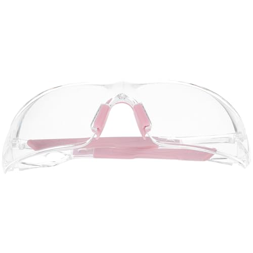 BIUDECO Windproof Protective Safety Goggles for Work and Hiking, Industrial Full Coverage Eye Protection, Splash-Resistant Dustproof Eyewear Pink Frame