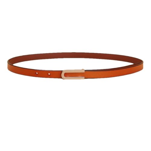 Pohullan Slim Belt Version Fashionable Women Thin Leather Travel Belt Dress Jacket Accessories