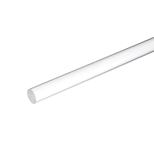 Image of MECCANIXITY Acrylic Round Rods 1 inch x 12 inch Clear Acrylic Dowel Rods Sticks Plastic Sticks Strip for DIY Crafts Lighting Gardening Decoration - 25mm x 300mm