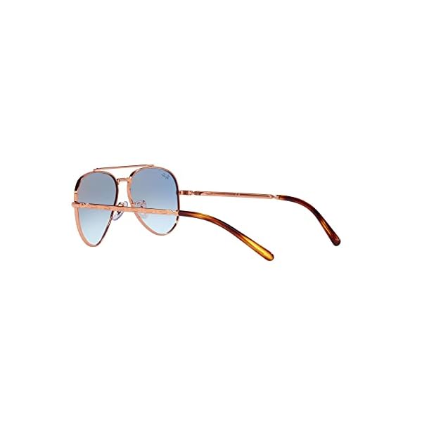 Ray-Ban RB3625 New Aviator Pilot Sunglasses, Rose Gold/Clear Gradient Blue, 58 mm - Image 6