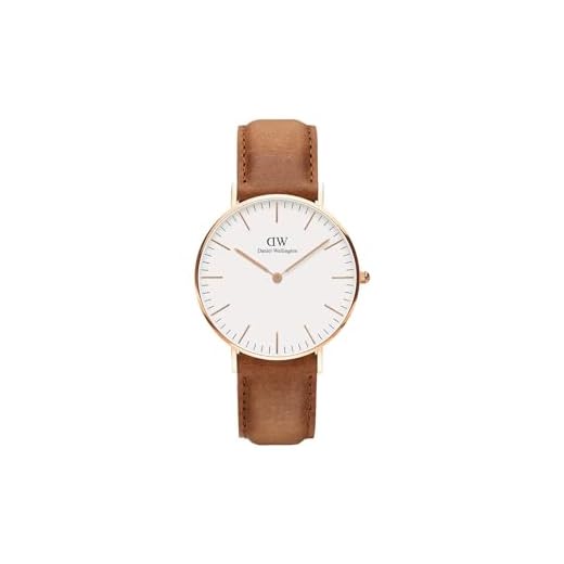 Daniel Wellington Classic Durham, Hellbraun/Silber Uhr, 36mm, Leder, für Damen und Herren