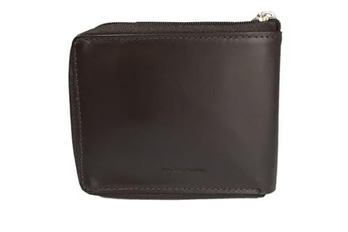 Big Skinny Men's Zipfold Leather Bi-Fold Wallet, Brown2