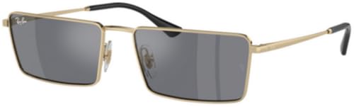 Ray-Ban RB3741 Sunglasses Bundle: RB 3741 92136V Light Gold/Dark Grey Flash Silver Polyamide Standard and Universal Anti-slip Silicone Leash