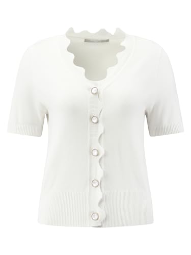 Image of Hobemty Women's Short Sleeve Knit Cardigan V Neck 2025 Summer Casual Ribbed Cropped Sweater Top